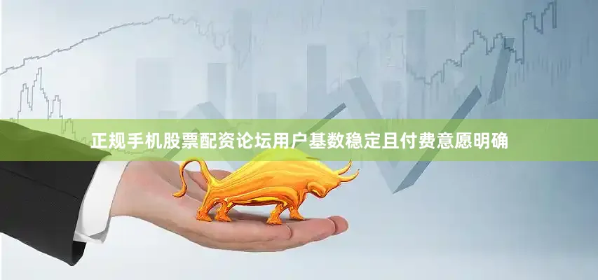 正规手机股票配资论坛用户基数稳定且付费意愿明确